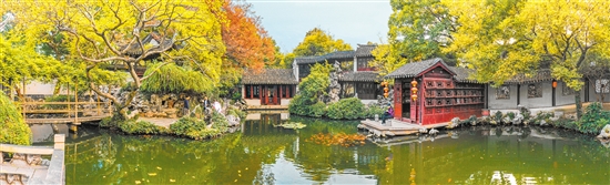同里古鎮(zhèn)秋色醉人。