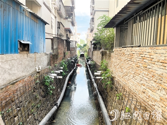 整改前的新昌明渠積存大量污水，長(zhǎng)時(shí)間暴露后容易發(fā)黑發(fā)臭。