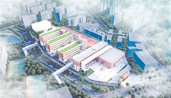 新會第一中學(xué)新校區(qū)項(xiàng)目效果圖。