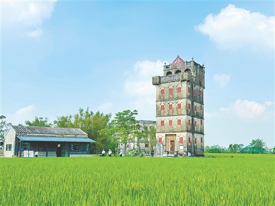 圖為開平碉樓自力村景區(qū)。