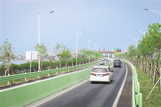 中陽高速大鰲段沿線風貌提升，打造從深圳進入江門的美麗“窗口”。