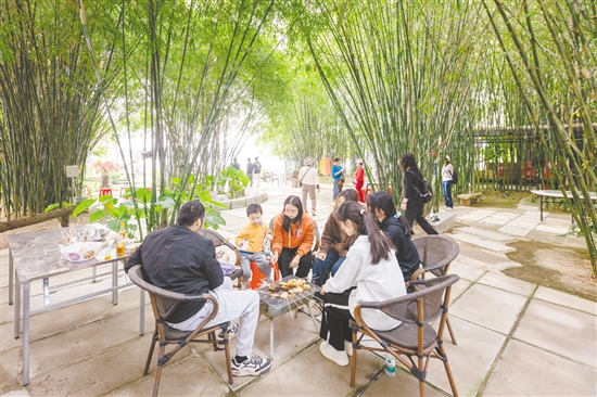 竹林小苑是坐落于石板沙圍堤外側(cè)的綠美庭院。