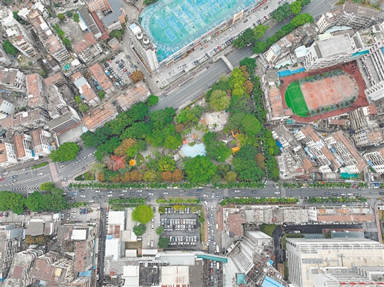 蓬萊公園周邊分布有醫(yī)院、學校、市場等，區(qū)域停車壓力較大。公園升級改造后將設置超100個停車位，方便市民出行。